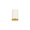 Z-Lite Arlo 1 Light Flush Mount, Matte White & Rubbed Brass 2303F1-MW-RB - alternate 1